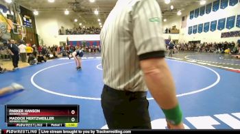 150 lbs Cons. Round 2 - Maddox Mertzweiller, Bonners Ferry vs Parker Hanson, Bonners Ferry