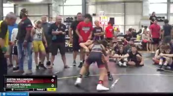 95 lbs Quarterfinals (8 Team) - Braydon Tougas, Peer Pressure Elite vs Justin Williamson, American Gladiators