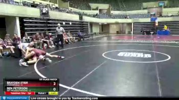 160 lbs Finals (2 Team) - Brayden Stier, Stewartville vs Ben Peterson, GET-Melrose/Mindoro