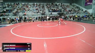 55 lbs Champ. Round 1 - Karlee Brooks, AZ vs Yianna Foufas, NY