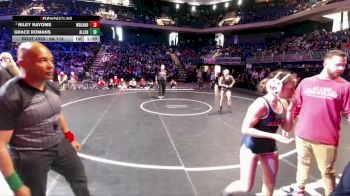 6A 114 lbs 1st Place Match - Riley Rayome, Conroe The Woodlands vs Grace Romans, Allen