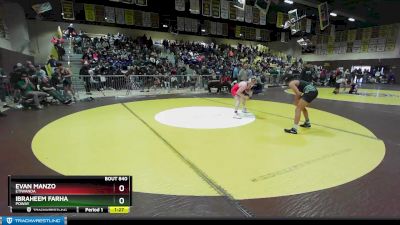 145 lbs Semifinal - Ibraheem Farha, Poway vs Evan Manzo, Etiwanda