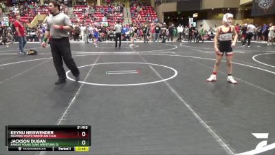 90 lbs Champ. Round 2 - Jackson Dugan, Kansas Young Guns Wrestling Cl vs Keynu Neiswender, Palmyra Youth Wrestling Club