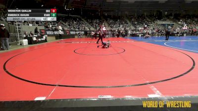 37 lbs Consi Of 4 - Wenston Quillin, Chickasha Youth Wrestling vs Emerick Ishuin, Believe To Achieve WC