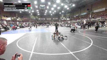 74 lbs Quarterfinal - Ryatt Cavazos, Top Rank Hammers vs Cristiano Ortiz, Animal House Wrestling