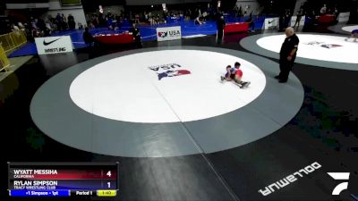 63 lbs Cons. Round 2 - Wyatt Messiha, California vs Rylan Simpson, Tracy Wrestling Club