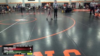 PW-1 lbs Quarterfinal - Nora Holland, Hammerin Hawks vs Meira Geiss, West Delaware Girl`s Youth Wre