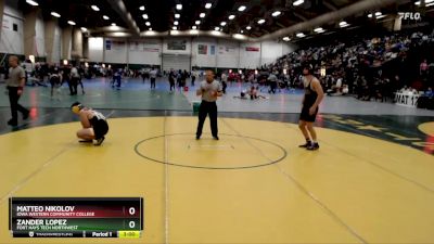 174 lbs Champ. Round 1 - Zander Lopez, Fort Hays Tech Northwest vs Matteo Nikolov, Iowa Western Community College