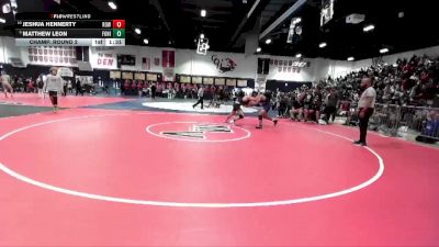 165 lbs Champ. Round 2 - Matthew Leon, Foothill (Santa Ana) vs Jeshua Hennerty, Rowland