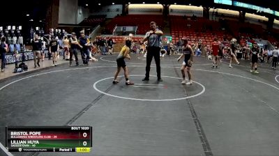 75-80 lbs Semifinal - Lillian Huya, Saegertown vs Bristol Pope, Bulldawgs Wrestling Club