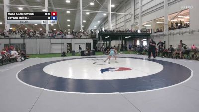 95 lbs Maya Adam Owens, Michigan vs Payton McCall, Oklahoma