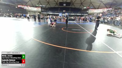 55.8-60.2 lbs Cons. Semis - Molly Jones, Oak Harbor Wrestling Club vs Isabella Nelson, Twin City Wrestling Club