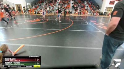 67-71 lbs Quarterfinal - Joshua Haddix, Thermopolis Wrestling Club vs Case Davis, Powell Wrestling Club