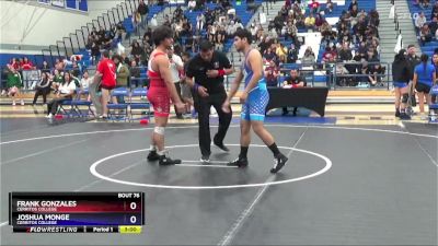 170 lbs Round 2 - Joshua Monge, Cerritos College vs Frank Gonzales, Cerritos College