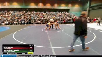 185 lbs Quarterfinal - Angela Gutierrez, Gridley High School vs Tara Liebe, Kelso (Girls)