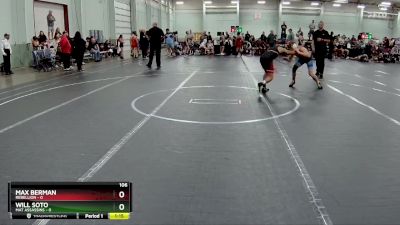 106 lbs Round 7 (8 Team) - Will Soto, Mat Assassins vs Max Berman, Rebellion