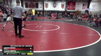 Cons. Round 1 - Jayton Kreiss, WBNDD vs Mason Griffin, Camp Point Youth Wrestling