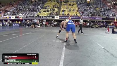 285 lbs Quarters & 1st Wb (16 Team) - Isaak Smith, Wisconsin-Whitewater vs Walter West, Luther