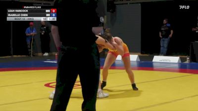 49kg 1st Place Match - Leah Hancock, Mariposa Wrestling Club vs Isabelle Chen, Bhullar Wrestling Club