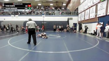 95 lbs Cons. Round 3 - Elijah Nebeker, 208 Badgers Wrestling Club vs Titan Kampe, Cougar Wrestling Club