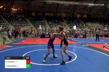 100 lbs Quarterfinal - AudreyAnna Campbell, Wagoner Takedown Club vs Carlos Rautenberg, Vian Wrestling Club