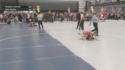 115 lbs Cons. Sub-rd Of 32 - Gabrielle Nelson, Black Hills Wrestling Academy vs Neva Brown, Team Nazar Training Center