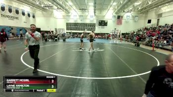 150 lbs Round 1 (3 Team) - Layne Hamilton, Cheyenne East vs Garrett McGirl, Valley