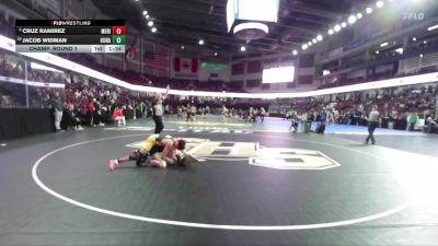 138 lbs Champ. Round 1 - Cruz Ramirez, Meridian vs Jacob Widman, Kuna