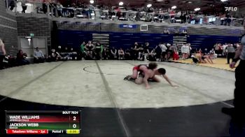 145 lbs Cons. Semi - Jackson Webb, Borah vs Wade Williams, American Falls