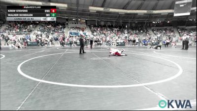 43 lbs Consi Of 32 #2 - Krew Stevens, Hilldale Youth Wrestling Club vs Walker Scheulen, Salina Wrestling Club