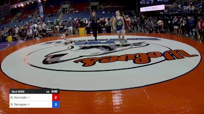 113 lbs Cons 32 #1 - Brighton Karvoski, CT vs Brennan Sprague, NY