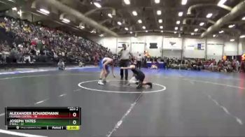 132 lbs Quarterfinals (8 Team) - Alexander Schademann, Fillmore Central vs Joseph Yates, O`Neill