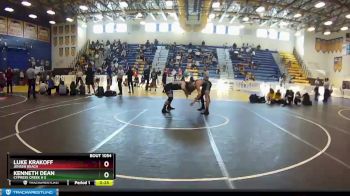 170 White Cons. Round 1 - KENNETH DEAN, Cypress Creek H S vs Luke Krakoff, Jensen Beach