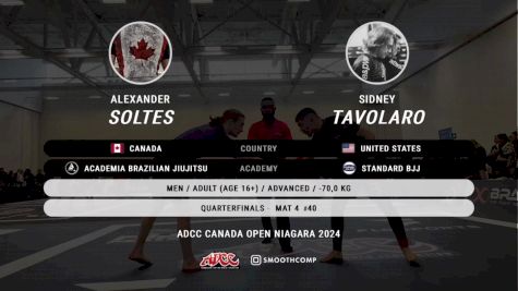 ALEXANDER SOLTES vs Sidney Tavolaro 2024 ADCC Niagara Open