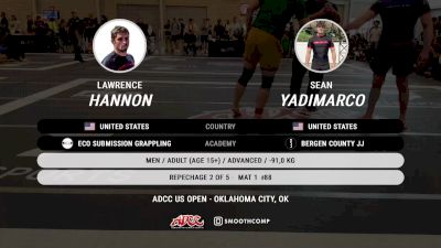 Lawrence Hannon vs Sean Yadimarco 2025 ADCC Oklahoma City Open