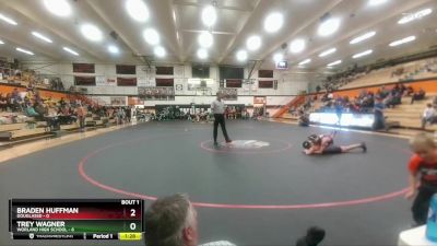 138 lbs Round 1 (6 Team) - Trey Wagner, Worland High School vs Braden Huffman, DouglasSD