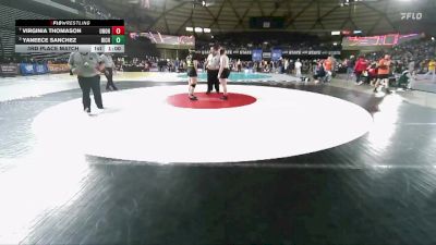 Girls 4A 190 lbs 3rd Place Match - Virginia Thomason, Union (Girls) vs Yaneece Sanchez, Richland (Girls)