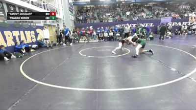 157 lbs Quarterfinal - Teagan Dixon, Great Falls CMR vs Corey Getzlaff, Williston