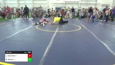 90-J lbs Round Of 16 - Liam Van Etten, MI vs Blaise Wilson, WV