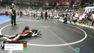 58 lbs Quarterfinal - Harper McPherson, Barnsdall Youth Wrestling vs Brinley Leyba, Team Tulsa Wrestling Club