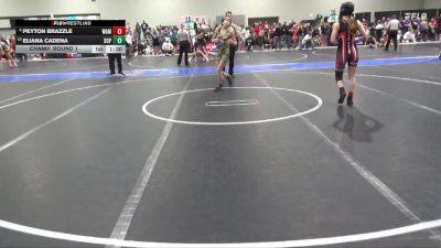100 lbs Champ. Round 1 - Eliana Cadena, South Central Punisher vs Peyton Brazzle, Wamego