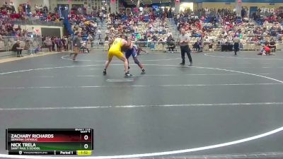 190 lbs Champ. Round 1 - Zachary Richards, DeMatha Catholic vs Nick Trela, Saint Paul`s School