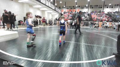 43 lbs Consolation - Raider Hopkins, Tulsa Blue T Panthers vs Kyson Miller, Wagoner Takedown Club