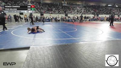 80 lbs Round Of 32 - Thomas Cisneroz, Comanche MS vs Titus Kellogg, Shawnee Wrestling