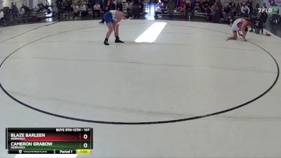 147 lbs Cons. Round 2 - Cameron Grabow, Nebraska vs Blaze Barleen, Nebraska