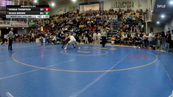 215 lbs Semifinal - Roman Thompson, Pitts. Central Catholic vs Elijah Brown, Belle Vernon