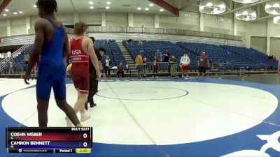 132 lbs Cons. Round 5 - Coehn Weber, IL vs Camron Bennett, IA