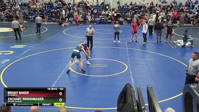 152 lbs Cons. Round 3 - Zachary Bridenbaker, Grand Island vs Brady Baker, St Mary`s