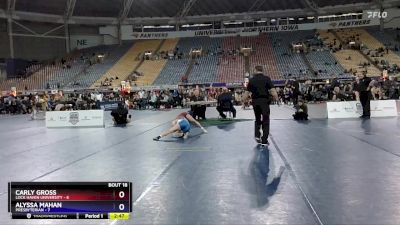 123 lbs 2nd Wrestleback (16 Team) - Alyssa Mahan, Presbyterian vs Carly Gross, Lock Haven University