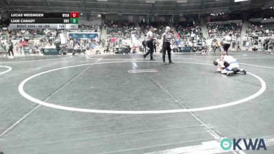 46 lbs Final - Lucas Weisinger, Wyandotte Youth Wrestling vs Liam Canady, Berryhill Wrestling Club